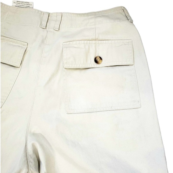 Talbots Petites Relaxed Chino Shorts Sz. 6 P Ivory - Picture 9 of 12